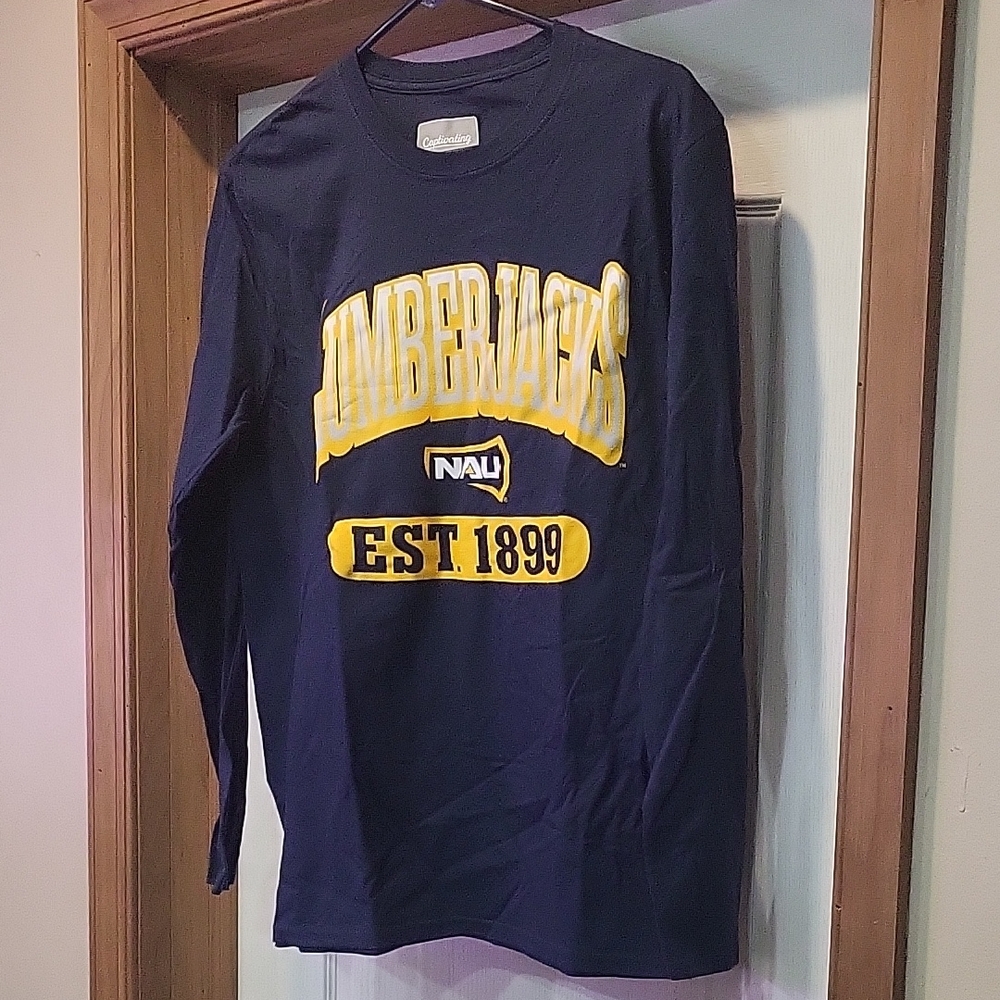 Northern Arizona University Lumberjacks Mens Long Sleeve Shirt Blue Size L NWOT
